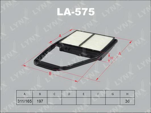 LYNXauto LA-575 - Gaisa filtrs autodraugiem.lv