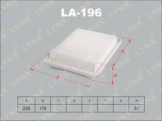 LYNXauto LA-196 - Gaisa filtrs autodraugiem.lv