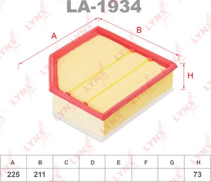 LYNXauto LA-1934 - Gaisa filtrs autodraugiem.lv