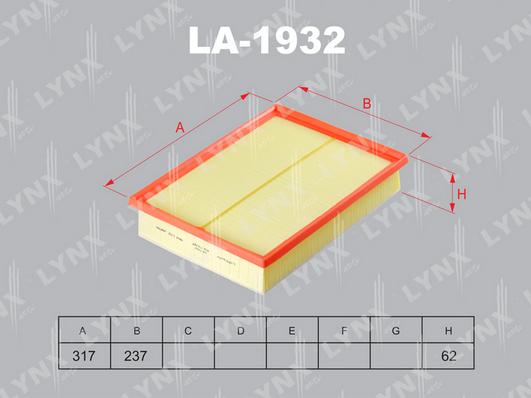 LYNXauto LA-1932 - Gaisa filtrs autodraugiem.lv