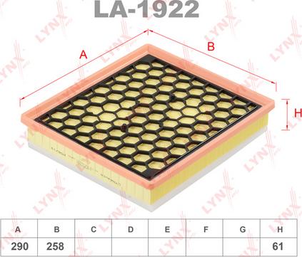LYNXauto LA-1922 - Gaisa filtrs autodraugiem.lv