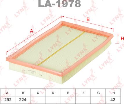 LYNXauto LA-1978 - Gaisa filtrs autodraugiem.lv