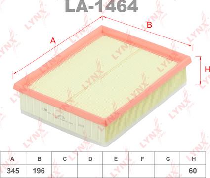 LYNXauto LA-1464 - Gaisa filtrs autodraugiem.lv