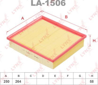 LYNXauto LA-1506 - Gaisa filtrs autodraugiem.lv