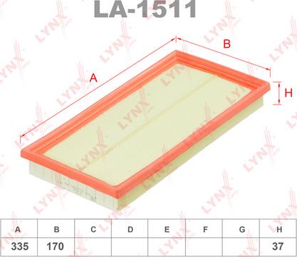 LYNXauto LA-1511 - Gaisa filtrs autodraugiem.lv