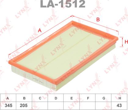 LYNXauto LA-1512 - Gaisa filtrs autodraugiem.lv