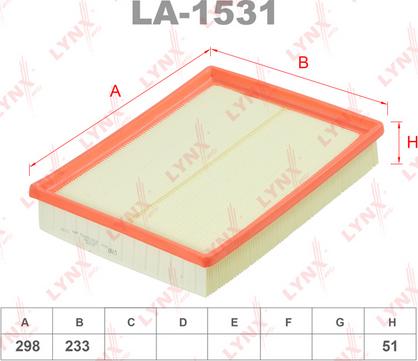 LYNXauto LA-1531 - Gaisa filtrs autodraugiem.lv