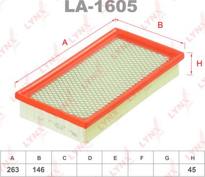 LYNXauto LA-1605 - Gaisa filtrs autodraugiem.lv