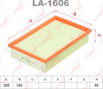 LYNXauto LA-1606 - Gaisa filtrs autodraugiem.lv