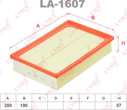 LYNXauto LA-1607 - Gaisa filtrs autodraugiem.lv