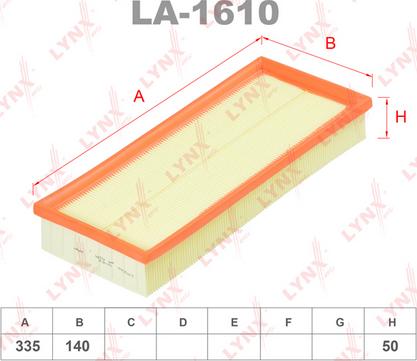 LYNXauto LA-1610 - Gaisa filtrs autodraugiem.lv