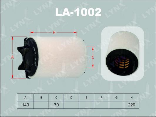 LYNXauto LA-1002 - Gaisa filtrs autodraugiem.lv