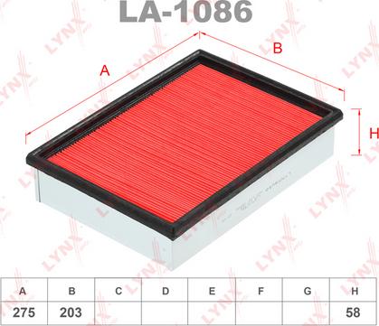 LYNXauto LA-1086 - Gaisa filtrs autodraugiem.lv