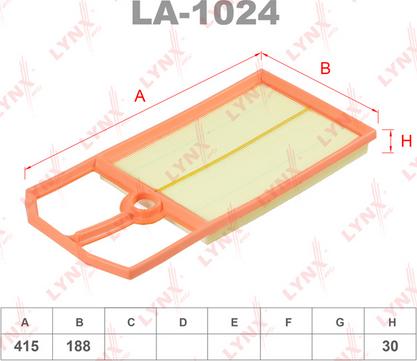 LYNXauto LA-1024 - Gaisa filtrs autodraugiem.lv