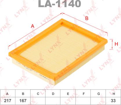 LYNXauto LA-1140 - Gaisa filtrs autodraugiem.lv