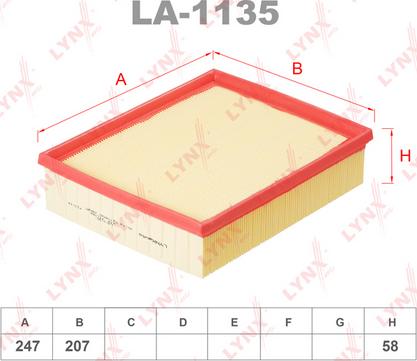 LYNXauto LA-1135 - Gaisa filtrs autodraugiem.lv