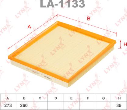 LYNXauto LA-1133 - Gaisa filtrs autodraugiem.lv