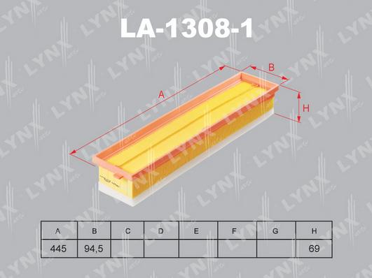 LYNXauto LA-1308-1 - Gaisa filtrs autodraugiem.lv