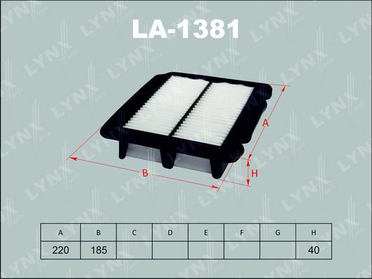 LYNXauto LA-1381 - Gaisa filtrs autodraugiem.lv