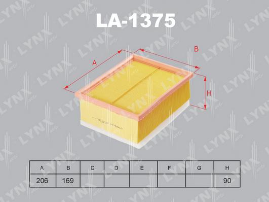 LYNXauto LA-1375 - Gaisa filtrs autodraugiem.lv