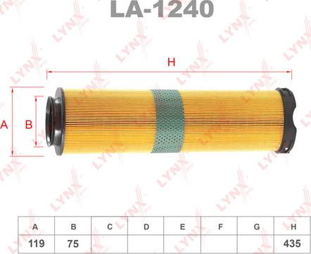 LYNXauto LA-1240 - Gaisa filtrs autodraugiem.lv