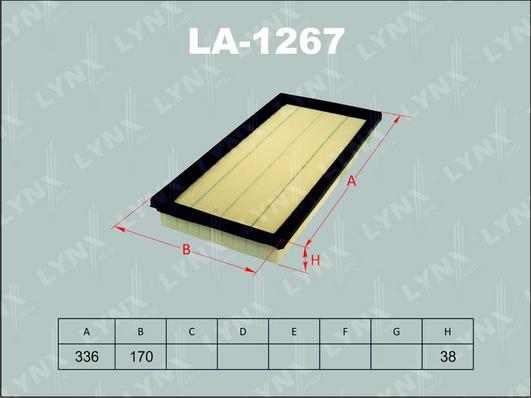 LYNXauto LA-1267 - Gaisa filtrs autodraugiem.lv