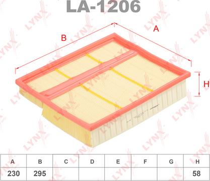 LYNXauto LA-1206 - Gaisa filtrs autodraugiem.lv