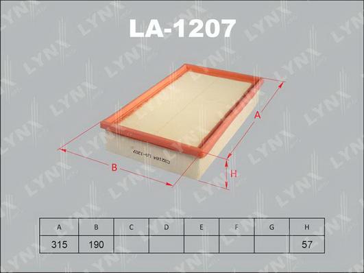 LYNXauto LA-1207 - Gaisa filtrs autodraugiem.lv