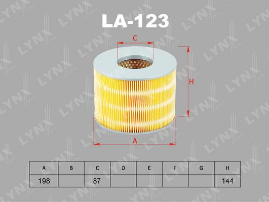 LYNXauto LA-123 - Gaisa filtrs autodraugiem.lv
