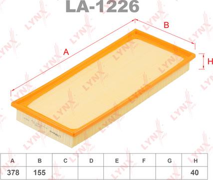 LYNXauto LA-1226 - Gaisa filtrs autodraugiem.lv