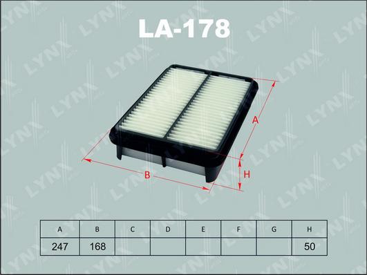 LYNXauto LA-178 - Gaisa filtrs autodraugiem.lv