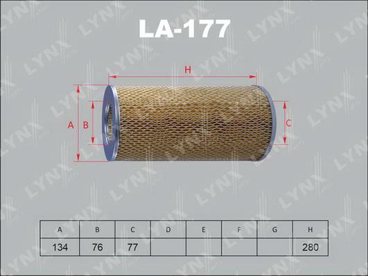 LYNXauto LA-177 - Gaisa filtrs autodraugiem.lv