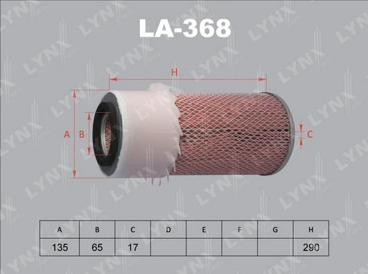 LYNXauto LA-368 - Gaisa filtrs autodraugiem.lv
