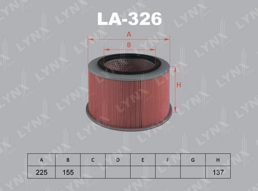 LYNXauto LA-326 - Gaisa filtrs autodraugiem.lv