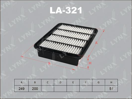 LYNXauto LA-321 - Gaisa filtrs autodraugiem.lv