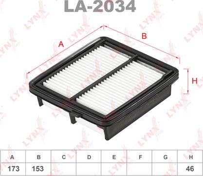 LYNXauto LA-2034 - Gaisa filtrs autodraugiem.lv
