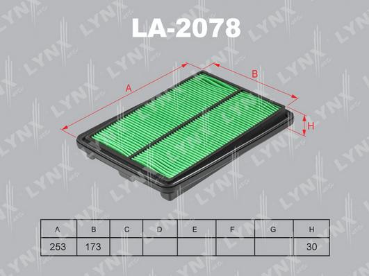 LYNXauto LA-2078 - Gaisa filtrs autodraugiem.lv