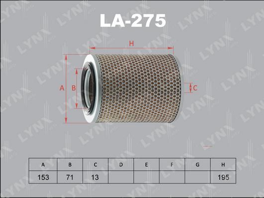 LYNXauto LA-275 - Gaisa filtrs autodraugiem.lv