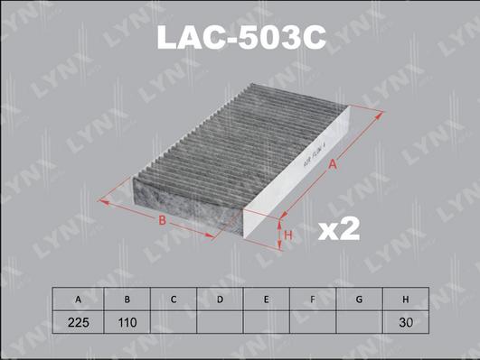 LYNXauto LAC-503C - Filtrs, Salona telpas gaiss autodraugiem.lv