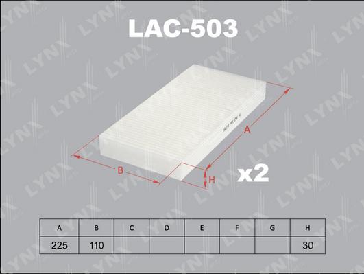 LYNXauto LAC-503 - Filtrs, Salona telpas gaiss autodraugiem.lv