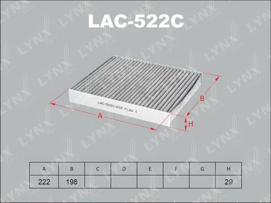 LYNXauto LAC-522C - Filtrs, Salona telpas gaiss autodraugiem.lv