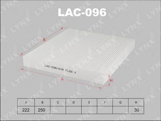 LYNXauto LAC-096 - Filtrs, Salona telpas gaiss autodraugiem.lv