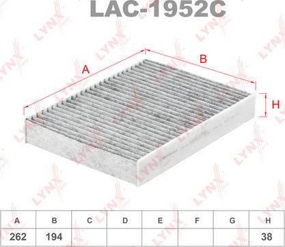 LYNXauto LAC-1952C - Filtrs, Salona telpas gaiss autodraugiem.lv