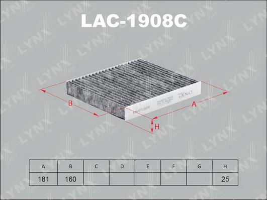 LYNXauto LAC-1908C - Filtrs, Salona telpas gaiss autodraugiem.lv