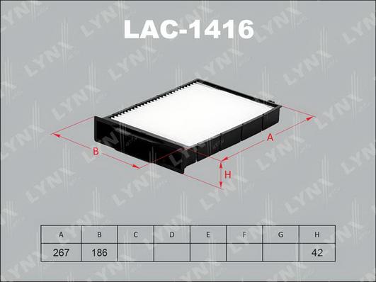 LYNXauto LAC-1416 - Filtrs, Salona telpas gaiss autodraugiem.lv