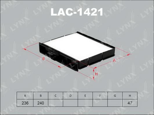 LYNXauto LAC-1421 - Filtrs, Salona telpas gaiss autodraugiem.lv