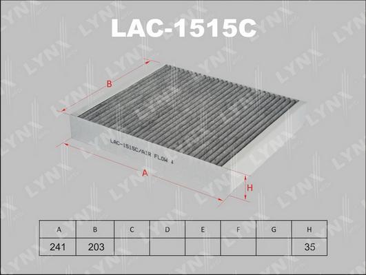 LYNXauto LAC-1515C - Filtrs, Salona telpas gaiss autodraugiem.lv