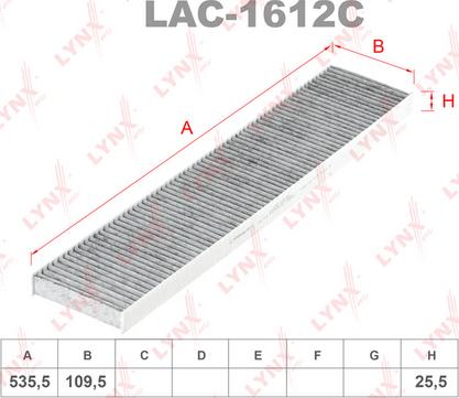 LYNXauto LAC-1612C - Filtrs, Salona telpas gaiss autodraugiem.lv