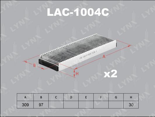 LYNXauto LAC-1004C - Filtrs, Salona telpas gaiss autodraugiem.lv