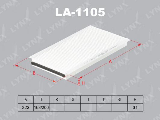 LYNXauto LAC-1105 - Filtrs, Salona telpas gaiss autodraugiem.lv